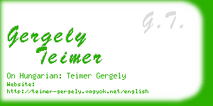 gergely teimer business card